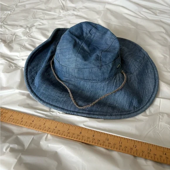 Coolibar upf 50 flora gardening hat chambray size small - Picture 2 of 9